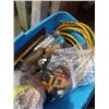 Image 2 : 2 totes of extention cords, stereo and more
