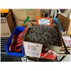 Image 1 : Box of barbed wire post Staples and 3 ton hooks