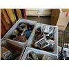 Image 2 : 5 trays of clamps, pulleys and shop supplies