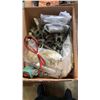 Image 2 : 2 BOXES OF HARDWARE, TOOLS, AIR RATCHET, GLOVES