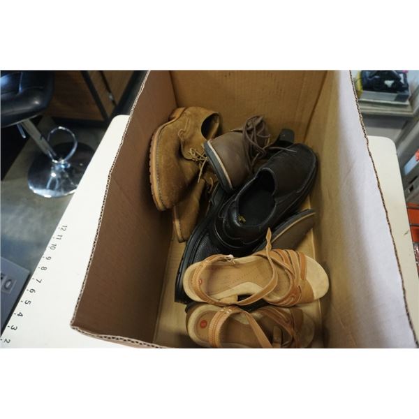 BOX OF MENS AND WOMENS SHOES