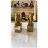 Image 2 : MIKASA CRYSTAL VASE, PAINTED EGG, CRYSTAL BASKET AND BRASS HORSE BOOKENDS