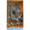 Image 2 : TOTE AND BOX OF VARIOUS JEWELLERY - MOSTLY RHINESTONE, BEADED, ETC