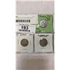 Image 2 : 7 CANADIAN 1947 PLAIN AND MAPLE LEAF COINS .800 SILVER