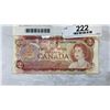Image 2 : 1974 CANADIAN 2 DOLLAR BANK NOTE