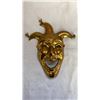 Image 11 : BRASS JESTER FACE AND PLATE, WOOD CARVED FIGURES AND SPOON