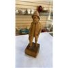 Image 3 : BRASS JESTER FACE AND PLATE, WOOD CARVED FIGURES AND SPOON