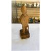 Image 4 : BRASS JESTER FACE AND PLATE, WOOD CARVED FIGURES AND SPOON