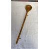 Image 8 : BRASS JESTER FACE AND PLATE, WOOD CARVED FIGURES AND SPOON