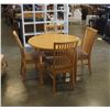 Image 1 : ROUND MAPLE DINING TABLE WITH 4 CHAIRS