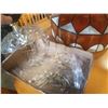 Image 2 : Stain glass hanging light and light fixture with hanging crystals