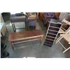 Image 1 : VINTAGE BENCH AND WOOD SHELF