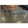 Image 1 : METAL GLASSTOP COFFEE AND ENDTABLE SET