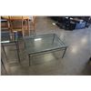Image 2 : METAL GLASSTOP COFFEE AND ENDTABLE SET