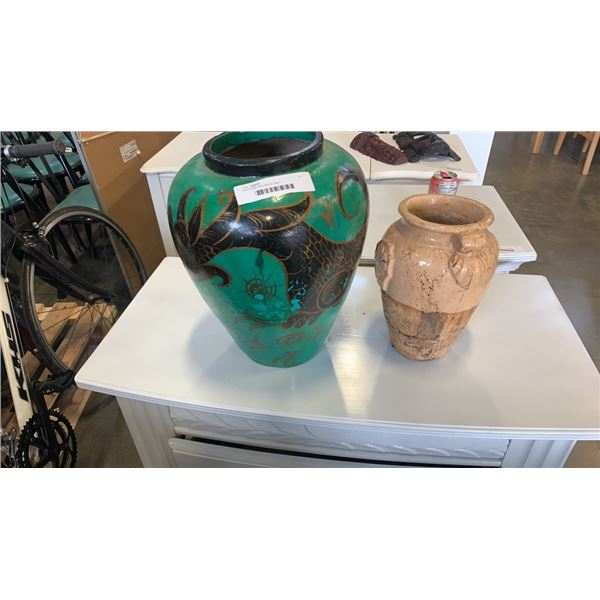 Stone vase and ceramic vase