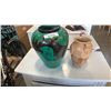Image 1 : Stone vase and ceramic vase