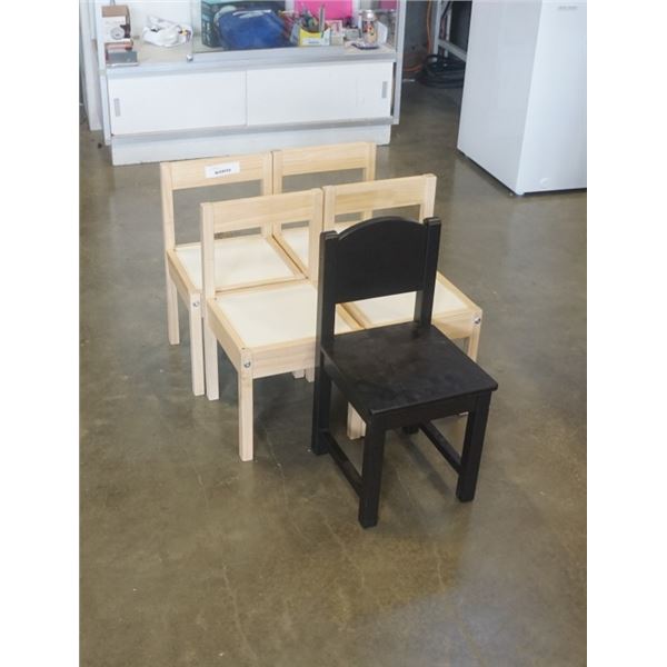 5 PINE KIDS CHAIRS