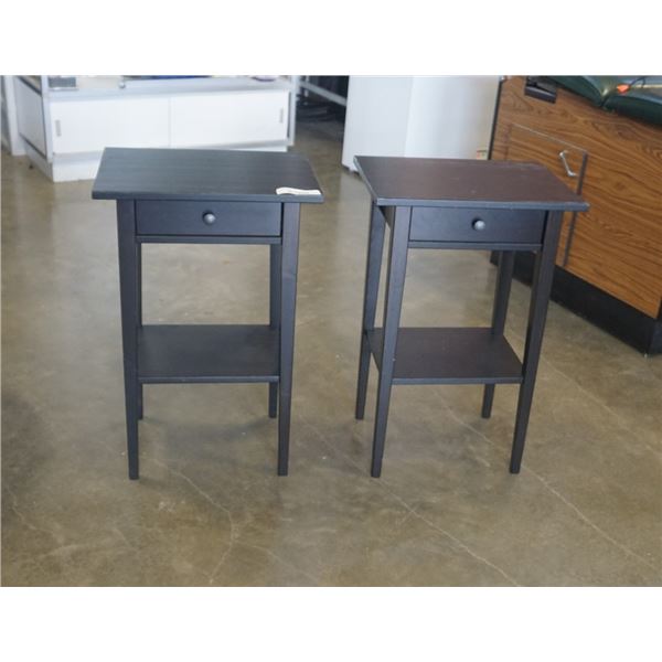 2 PINE ONE DRAWER STANDS
