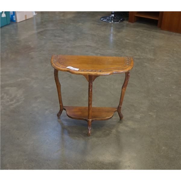 WOOD CARVED D TABLE