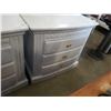 Image 2 : PAIR OF PAINTED WHITE 3 DRAWER DRESSERS