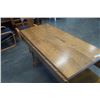 Image 2 : WOOD DROPLEAF DINING TABLE WITH 2 VINTAGE CHAIRS