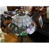 Image 2 : METAL FLOOR LAMP WITH LEADED GLASS SHADE