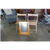 Image 1 : TWO FOLDING CHAIRS AND DRESSER MIRROR