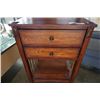 Image 2 : 2 DRAWER WOOD NIGHTSTAND