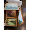 Image 2 : 5 PAINTINGS ON BOARD 1960s SHIP, LANDSCAPES, STILL LIFE