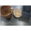 Image 3 : LAUNDRY HAMPER AND 2 WICKER BASKETS