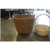 Image 5 : LAUNDRY HAMPER AND 2 WICKER BASKETS