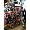 Image 1 : 500 new hair accessories on pegboard display rack