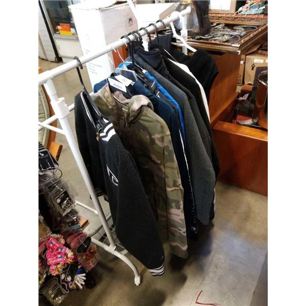 10 various hoodies and jackets