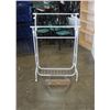Image 1 : ROLLING CLOTHING RACK AND SMALL WALL SHELF