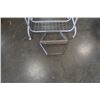 Image 3 : ROLLING CLOTHING RACK AND SMALL WALL SHELF