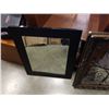 Image 3 : Framed Bevelled mirror and framed metal art