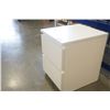 Image 4 : WHITE 2 DRAWER ENDTABLE, SHORT SWIVEL COAT TREE