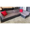 Image 11 : BRAND NEW PREMIUM OUTDOOR SECTIONAL RETAIL $2069 W/ DARK GREY CUSHIONS AND 2 ACCENT PILLOWS - MADE W