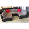 Image 13 : BRAND NEW PREMIUM OUTDOOR SECTIONAL RETAIL $2069 W/ DARK GREY CUSHIONS AND 2 ACCENT PILLOWS - MADE W