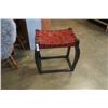 Image 1 : Leather strap woven stool