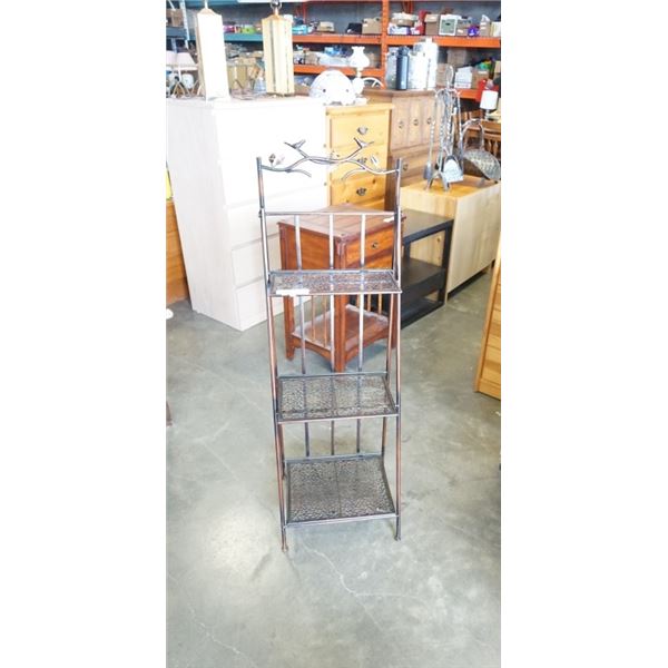 THREE TIER METAL FOLDING SHELF