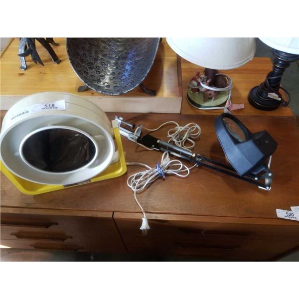 CLAIROL LIGHT UP MIRROR AND MAGNIFYING DESK LAMP