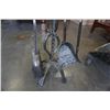 Image 4 : METAL FIREPLACE COMPANION SET AND LOG HOLDER