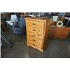 Image 1 : 5 DRAWER PINE CHEST OF DRAWERS