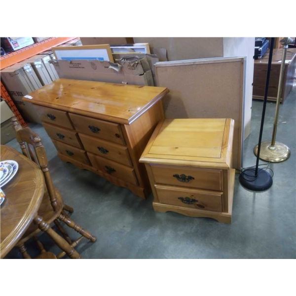 6 DRAWER PINE DRESSER AND NIGHTSTAND