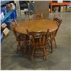 Image 1 : OAK DINING TABLE WITH 4 CHAIRS