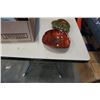 Image 3 : 3 ART GLASS DISHES, 2 CERAMIC DISHES AND PRINT