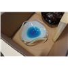 Image 4 : 3 ART GLASS DISHES, 2 CERAMIC DISHES AND PRINT