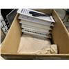 Image 3 : BOX OF FRENCH FRY PRESS, VENT INSERTS, SHAMS, FITTED SHEET AND ESTATE GOODS AND SCISSORS