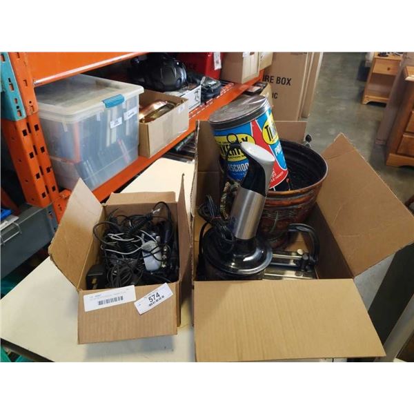 LOT OF ESTATE GOODS - TINKER TOYS, FOOD PROCESSOR, BOX OF ELECTRONICS, ETC